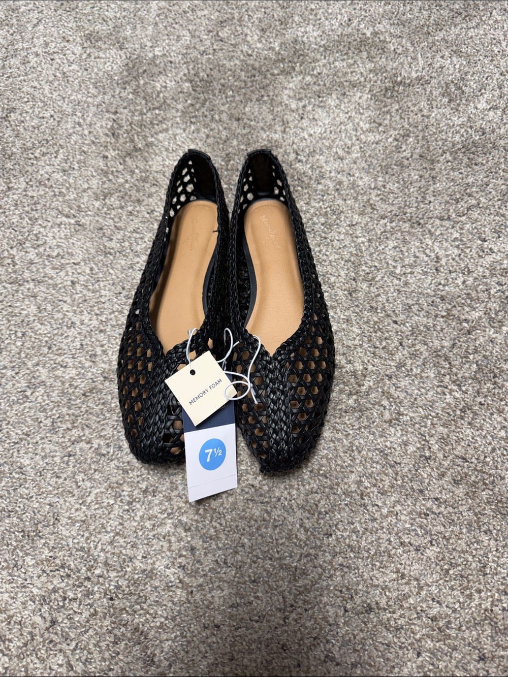 Universal Thread Black Woven Ballet Flats